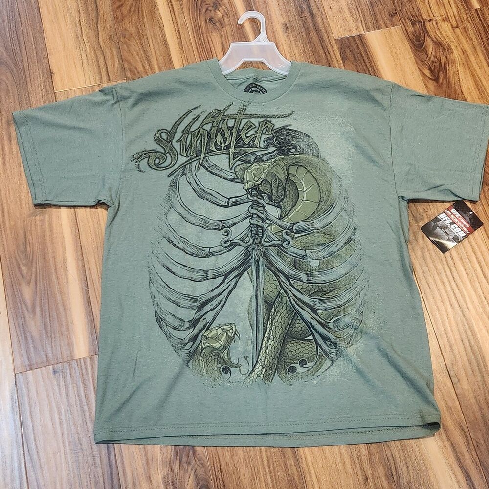 Sinister Tshirt XL Green UFC Graphic Tee